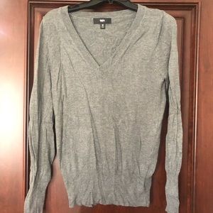 Grey work sweater great for over collared shirts